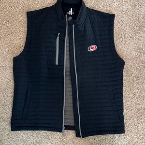 johnnie-O carolina Hurricanes black Quilted Vest